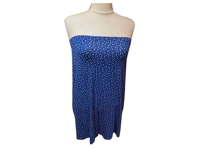 Agnès b. Skirt Geometric Pattern Blue Viscose Multiple colors