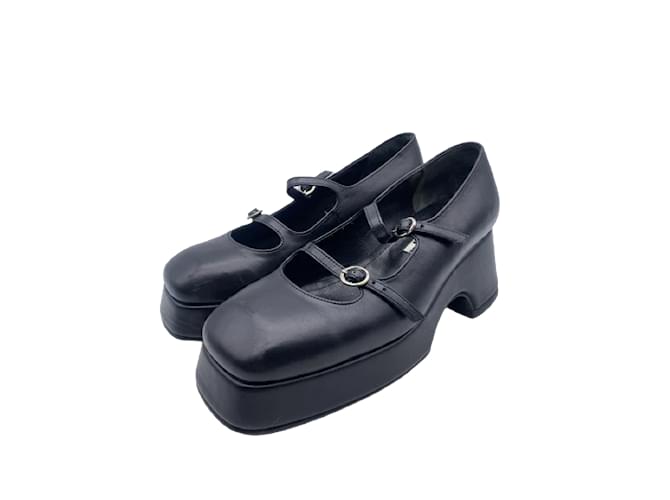 Autre Marque DEMNA GVASALIA  Mules & clogs T.eu 38 Leather Black  ref.857120