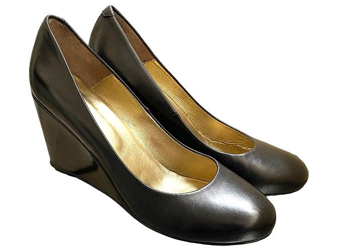 Bailarinas Gerard Darel Wedge 40 Couro preto