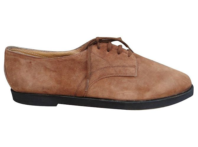 Derby Carel in scamosciato marrone chiaro 37