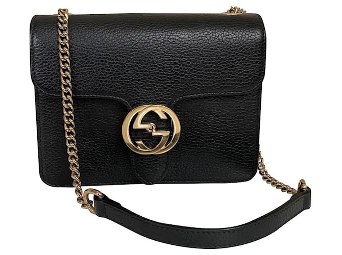 Gucci Handbags Black Leather  ref.857478