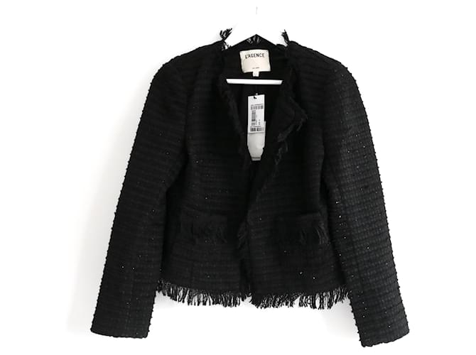 L'Agence L’Agence Angelina jacket Black Tweed  ref.857481