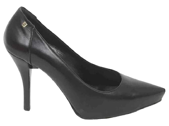 Fendi Heels 37 Black Leather  ref.857609