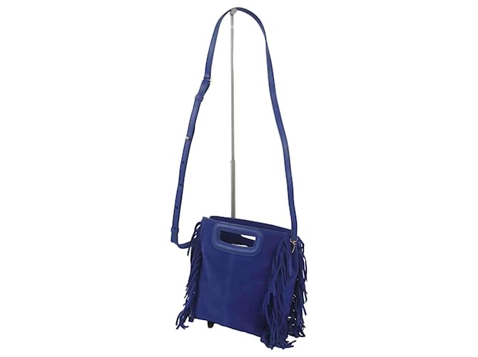 Sac main Maje Daim Bleu ref.857745 Joli Closet