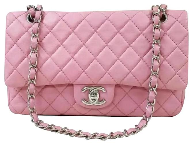 pink and silver chanel bag vintage