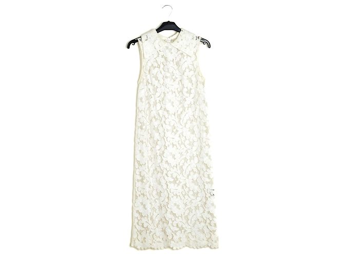Christopher Kane Spitzenkleid Creme Größe 36 Roh