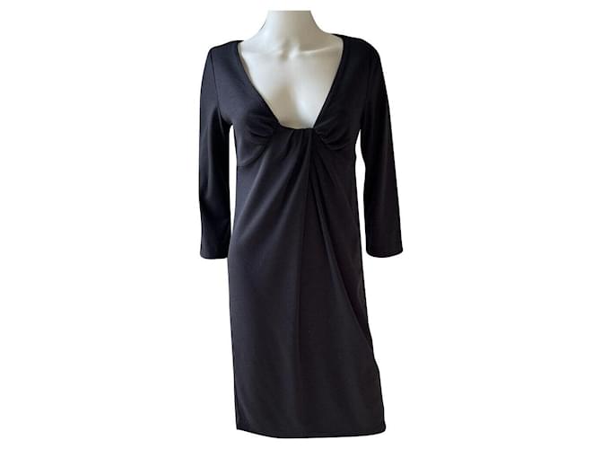 Diane Von Furstenberg DvF dark grey Elena wool shift dress  ref.857814