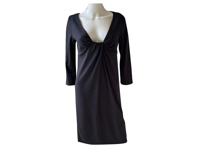 Diane Von Furstenberg Vestido recto de lana Elena gris oscuro de DvF Gris antracita