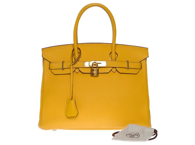 Hermès Borsa Hermes Birkin 30 in Pelle Gialla - 101104 Giallo