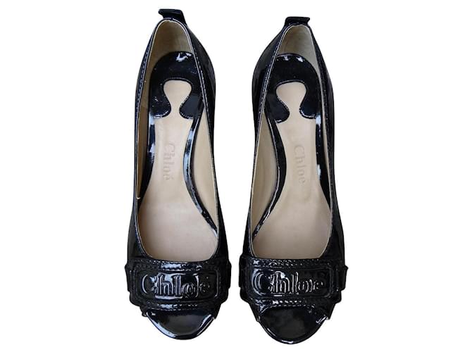 Chloé Heels Black Patent leather  ref.857857