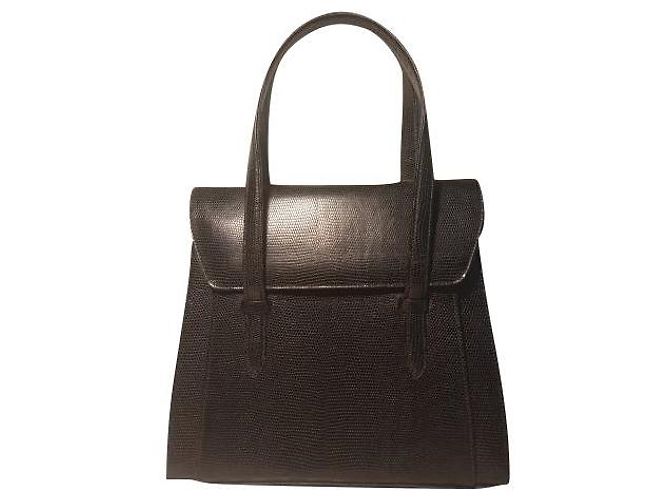 Sac à main Lancel en cuir noir