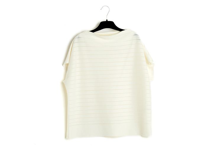 Issey Miyake Pekin Stricktop Creme 38 Roh
