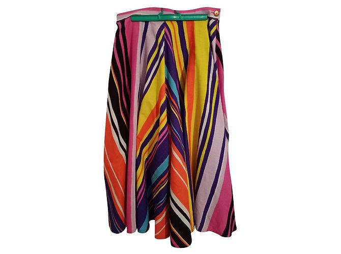 Gonna midi multicolore Christian Lacroix in cotone