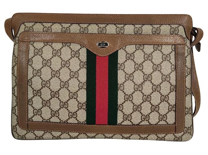 Gucci vintage unisex bag, Camera model, SHERRY LINE Beige Cloth  ref.857903