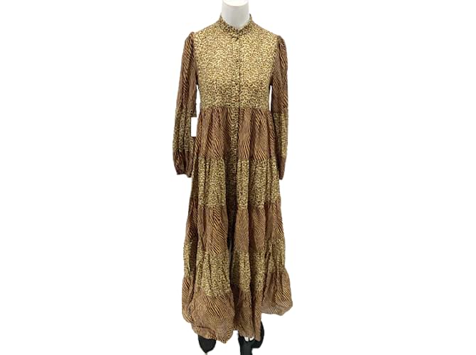 ZIMMERMANN  Dresses T.0-5 1 cotton Beige  ref.858045