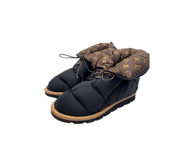 LOUIS VUITTON Ankle boots T.eu 40 Polyester Black ref.858087 - Joli Closet