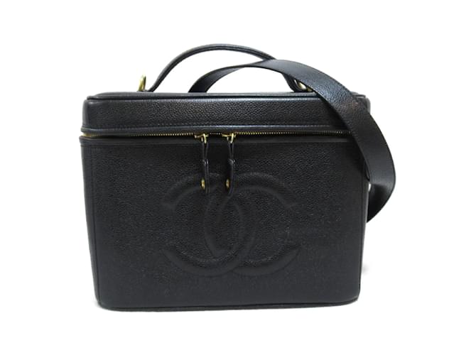 Chanel CC Caviar Vanity Bag Black Leather ref.858464 - Joli Closet