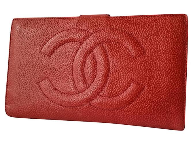 Chanel Purses, wallets, cases Red Leather ref.858548 - Joli Closet