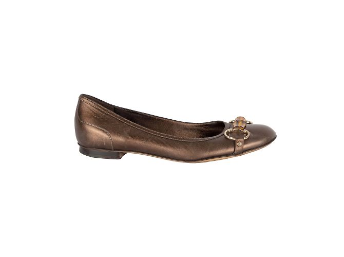 Sapatilhas de balé de bambu Gucci Marrom