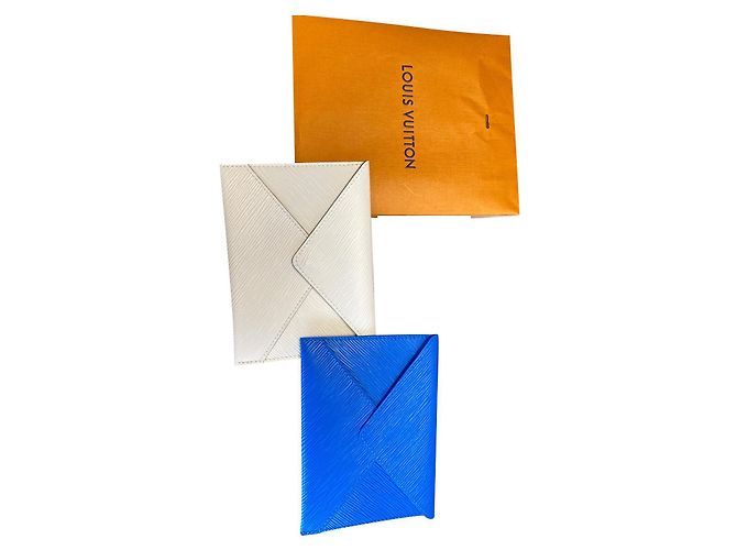 Louis Vuitton Invitation Leather Pouch Blue