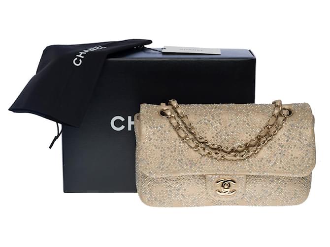 Sac Chanel Timeless/Classic Beige Cotton - 101128  ref.858616