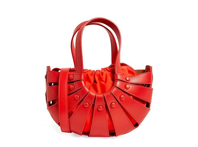 Bottega Veneta The Shell Red Leather  ref.858618