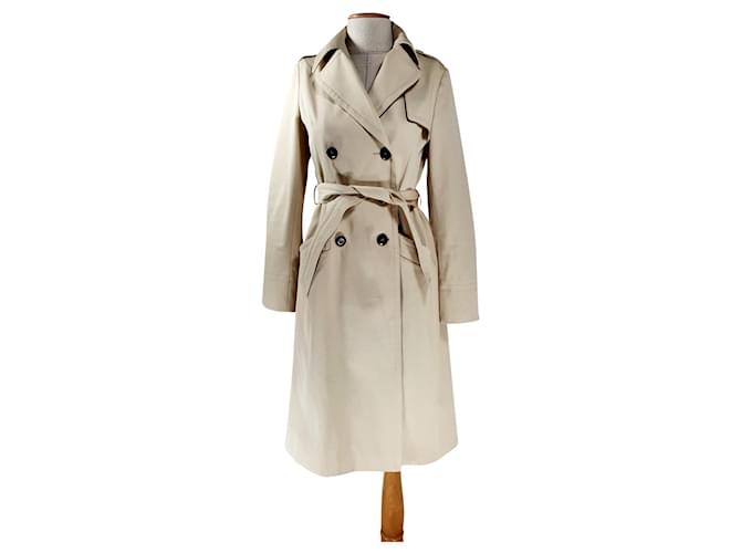 Rouje Coats, Outerwear Beige Cotton  ref.858645