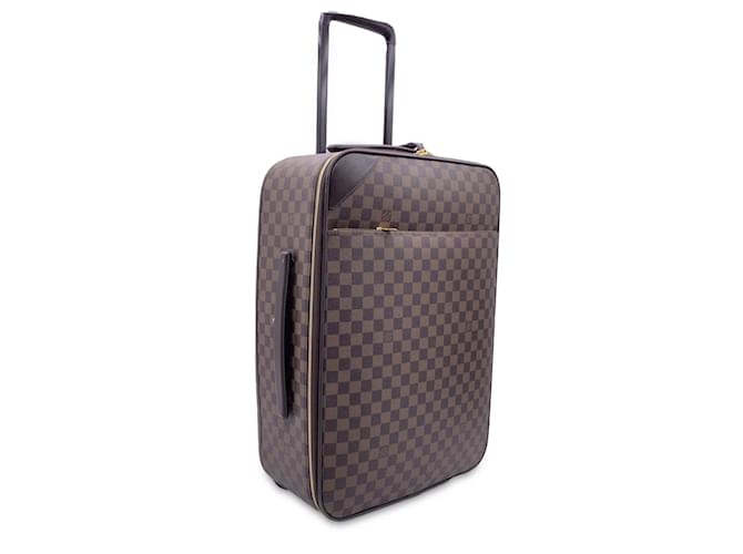 Louis Vuitton Damier Ebene Canvas Pegase Legere 50 Rolling Suitcase Brown Cloth  ref.858703