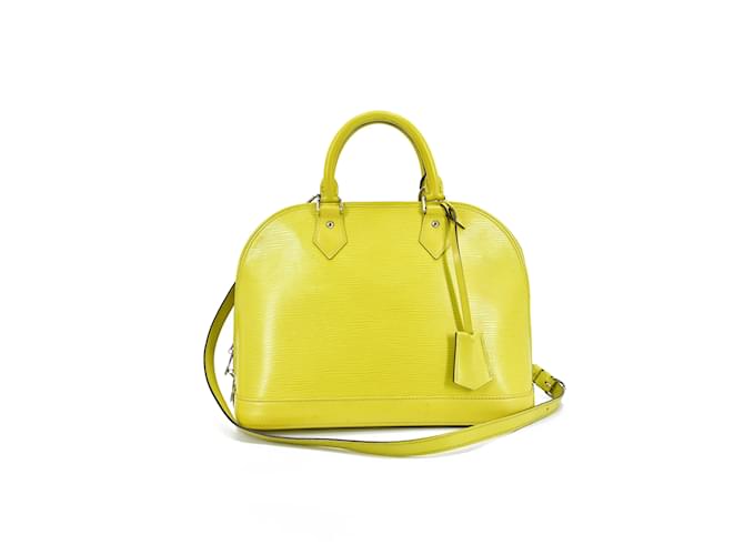 Louis Vuitton Epi Alma PM Yellow Leather Pony-style calfskin  ref.859129