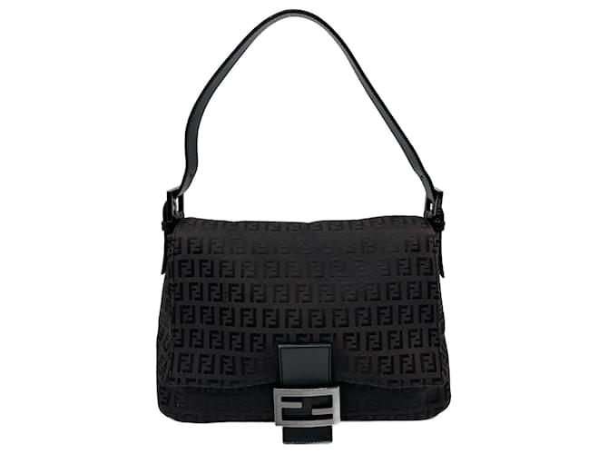 Lona preta Fendi Baguette Mamma Preto  ref.859351