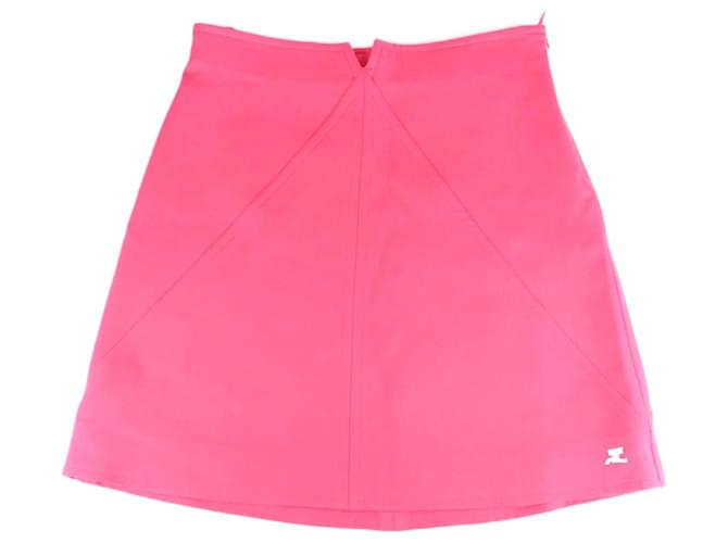 COURREGES  Skirts T.FR 44 Polyester Pink  ref.859442