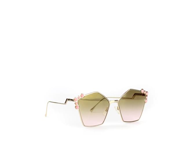 FENDI  Sunglasses T.  metal Golden  ref.859446