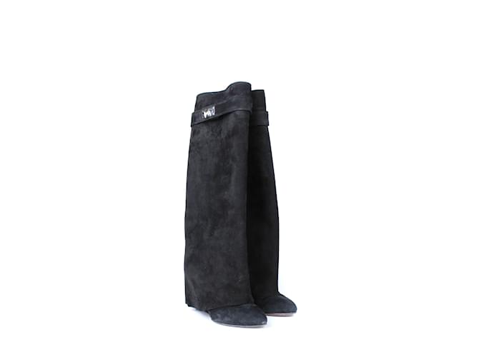 GIVENCHY  Boots T.eu 35 Leather Black  ref.859488