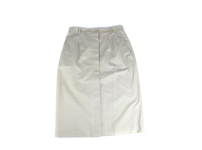 Hermès HERMES  Skirts T.FR 40 Cotton Beige  ref.859529