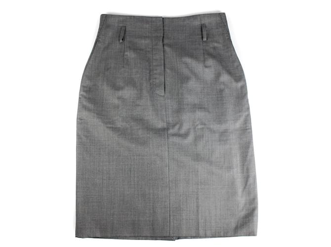 Hermès HERMES  Skirts T.FR 40 Cotton Grey  ref.859530