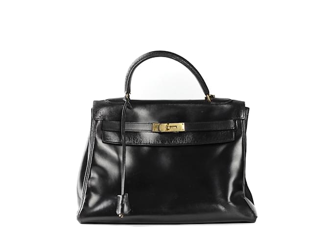 Kelly Hermès HERMES  Handbags T.  Leather Black  ref.859531