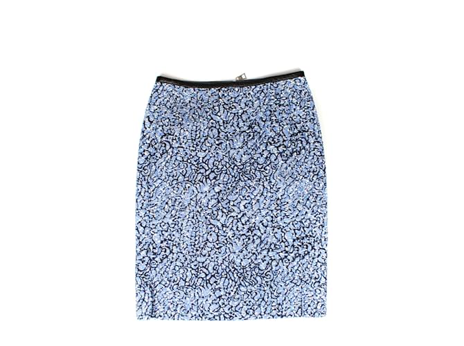 LOUIS VUITTON  Skirts T.FR 40 Leather Blue  ref.859554