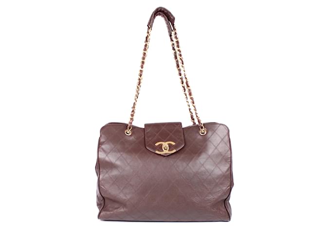 CHANEL  Handbags T.  Leather Brown  ref.859598