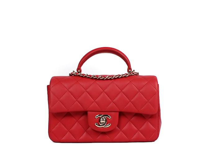 Timeless CHANEL  Handbags T.  Leather Red  ref.859614