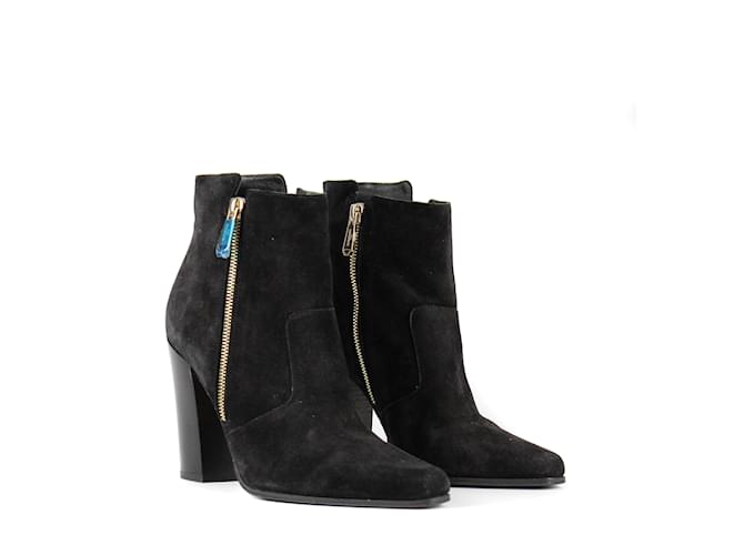 BALMAIN Botas T.UE 39 cuero Negro  ref.859632