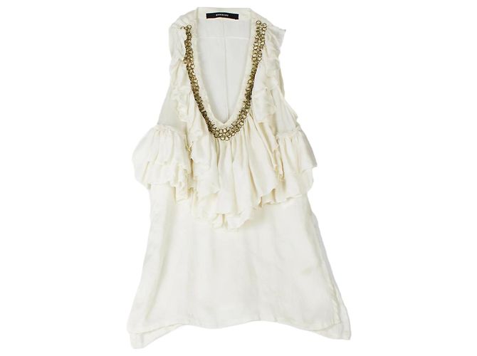 GIVENCHY - Top con dettagli metallici (T36) Beige 