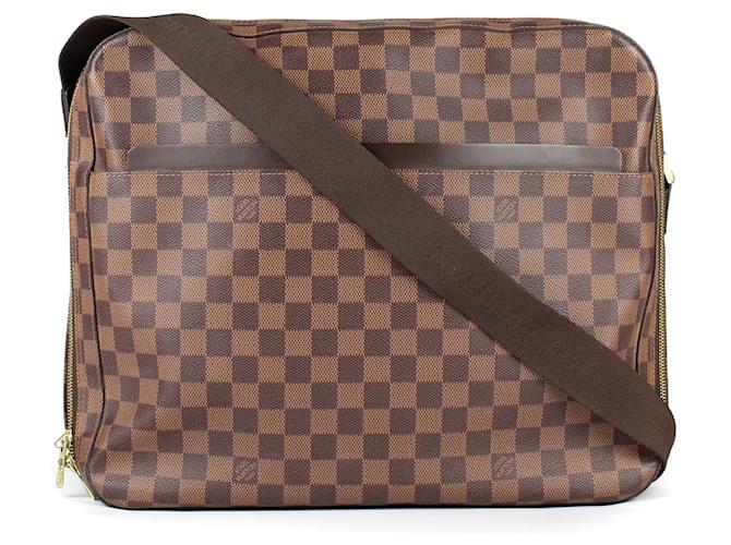 LOUIS VUITTON  Travel bags T.  Leather Brown  ref.859637