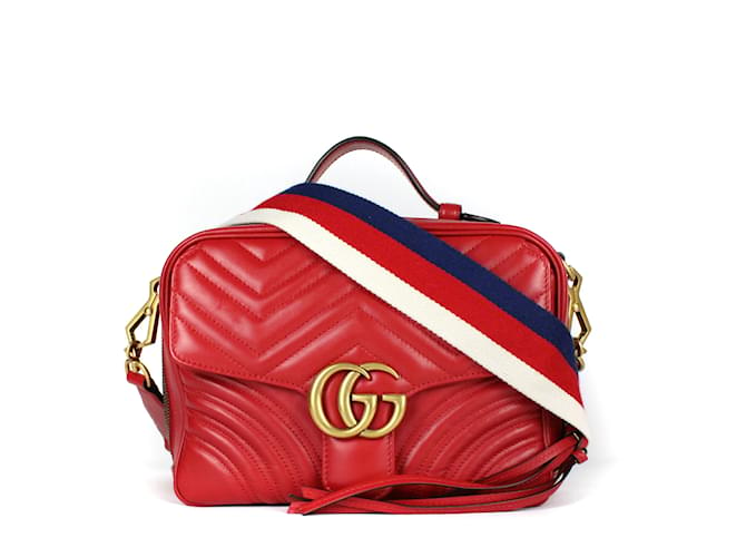 Marmont GUCCI  Handbags T.  Leather Red  ref.859651