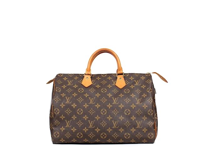 Louis Vuitton Speedy 35 Monogram Canvas Tote Bag Women