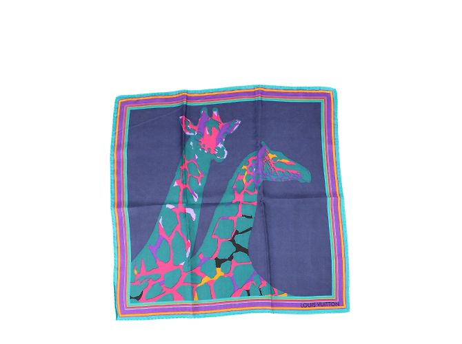 LOUIS VUITTON - Sciarpa in seta 45 Blu