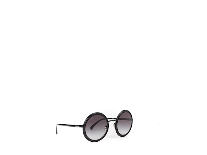 CHANEL, Accessories, Chanel 99s Black Oval Goggle Gold Cc Logo Sunglasses  Very Rare