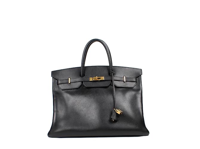 Birkin Hermès HERMES  Handbags T.  Leather Black  ref.859709