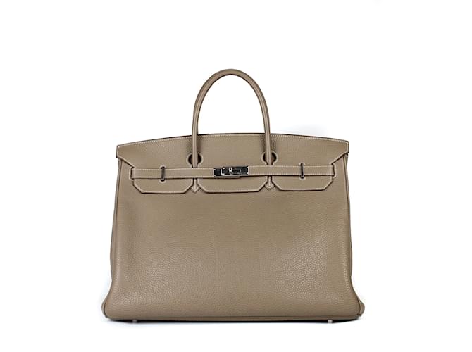Birkin Hermès HERMES  Handbags T.  Leather Brown  ref.859723
