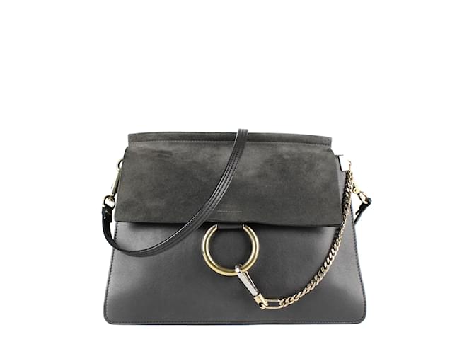 Faye Chloé CHLOE  Handbags T.  Leather Grey  ref.859737