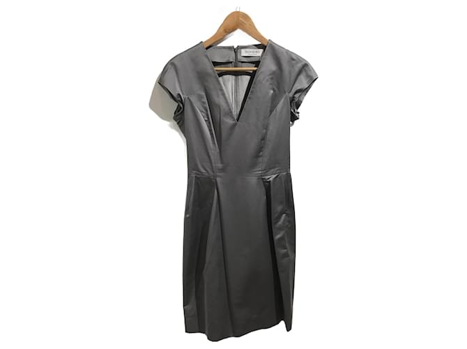 Robes SAINT LAURENT T.International S Coton Gris  ref.859765